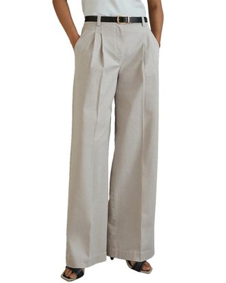 Reiss Astrid Wide Leg Pleat Front Trouser