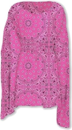MC2 Saint Barth Lange Dames Poncho met Patroon - Dames - Korte kleedjes - Roze - ONE Size - Kleedjes