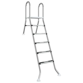 vidaXL Escalera Para Piscina Semienterrada 222 X 128 Cm 5-escal&oacute;n Vidaxl