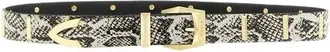 Pinko Pinko, Accessoires, Dames, Grijs, M, Leer, Python Riem