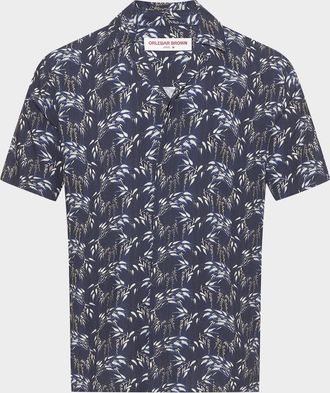 Orlebar Brown Mens Maitan Catkin Camp Shirt