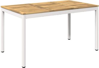 vidaXL Mesa De Cena De Jard&iacute;n Blanco 141 X 80,5 X 75 Cm Vidaxl