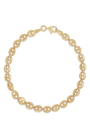 Bony Levy 14K Gold Mariner Chain Bracelet, 4mm in 14K Yellow Gold at Nordstrom, Size 6.5