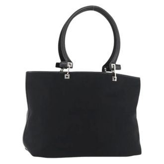 Ferragamo Pre-owned Handbags, female, Black, Size: ONE SIZE Pre-owned Nylon Tote Bag