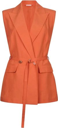 Liu Jo Gilet con cintura - Arancione