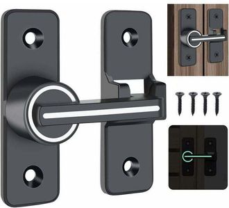 Elle Cerradura Iluminada Para Puerta Corredera, Cierrapuertas, Pestillo De Bucle De Aleaci&oacute;n De Zinc, Pestillo De Puerta De 180&deg; Con 4 Tornillos Para Puert