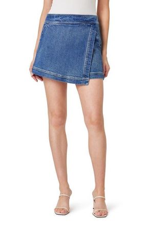 Habitual Faux Wrap Denim Skort in Marine at Nordstrom, Size 32