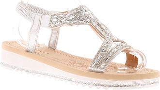 Platino Gleen Womens Gladiator & Strappy Sandals Silver 8 UK