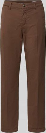 M.A.C Straight Fit Chino in verk&uuml;rzter Passform in Dunkelbraun, Gr&ouml;&szlig;e 32