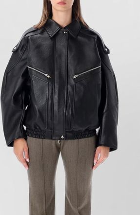 Frankie Shop faux leather oversized bomber jacket