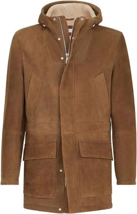Brunello Cucinelli Jassen, Heren, Bruin, M, Mpmcu 2095 Jas
