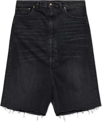 Maison Margiela Denim shorts met vintage-effect - Heren - Denim shorts - Zwart - W32 - Denim - Korte Broeken