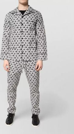 Dolce & Gabbana cotton monogram print pajama set