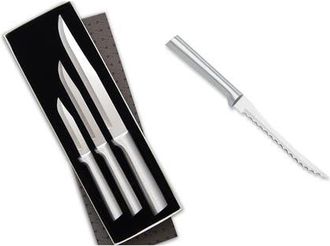 Rada 3 Piece Housewarming Knife Gift Set & 5-Inch Tomato Slicer Stainless Steel Serrated Blade in Silver at Nordstrom