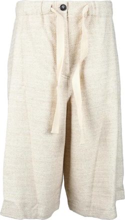 Semicouture Katoenmix Korte Broek - Dames - Korte Broeken - Beige - S - Katoen - Korte Broeken