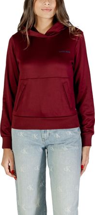 Calvin Klein Womens Long Sleeve Hoodie Pockets - Dark Red - Size X-Small