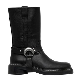 Marine Serre Schoenen, Dames, Zwart, 40 EU, Enkellaarsjes