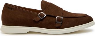 BOSS Boss Monk Suede Loafers - Dark Brown - 7 (IT41 / UK7)
