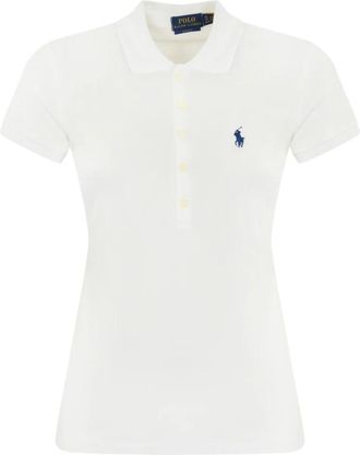Polo Ralph Lauren Piqu&eacute; Polo Shirt - Dames - Polos - Wit - L - Katoen - Tops