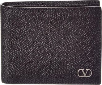 Valentino Vlogo Signature Leather Card Case