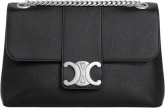 Celine Supple Calfskin Victoire Medium Crossbody Bag