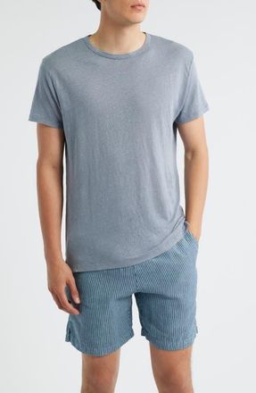 Alex Crane Sun Linen T-Shirt in Wave at Nordstrom, Size X-Small