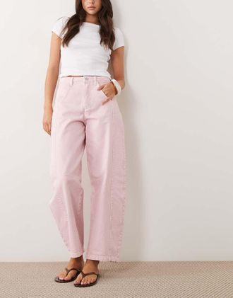 Asos Jeans bombati lavaggio rosa