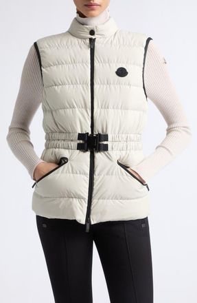 Moncler Romantisme Puffer Vest in Beige at Nordstrom, Size 3