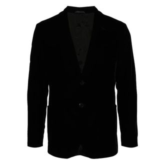 Giorgio Armani Black Blazer with Front Button Fastening