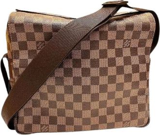 Louis Vuitton Pre-owned Cross Body Bags, male, Brown, Size: ONE SIZE Pre-owned Naviglio Damier Shoulder Bag