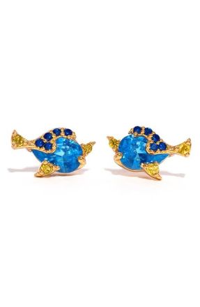 Girls Crew x Disney Finding Nemo Dory Cubic Zirconia Stud Earrings in Gold at Nordstrom