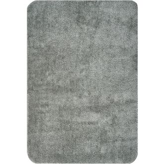 Beliani Alfombra De Ba&ntilde;o Suave Con Base Antideslizante De Microfibra 60 X 90 Cm Rectangular Accesorios De Ba&ntilde;o Gris Urlana