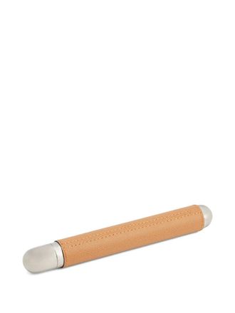 Giobagnara stitched cigar holder - unisex - CALFSKIN/Steel/Wood - One Size - Neutrals