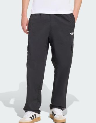 adidas Originals Adicolor Classics - Pantaloni cargo neri con 3 strisce-Nero