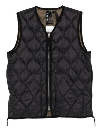 TAION zip-fastening gilet - unisex - Fabric - M - Black