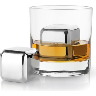 Viski Glacier Rocks Large Cubes in Stainless Steel Set of 2 in Silver at Nordstrom