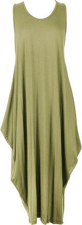 Generic New Womens Ladies Italian Lagenlook Tulip Parachute Stretchy Dress Long Tunic Top (One Size (Fits 8-18), Khaki)