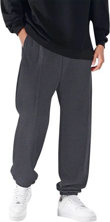 Generic 2025 Trousers Mens Fleece Casual Pants Elastic Cuff Joggers Comfortable Pants Soft Warm Winter Trousers Relaxed Fit Outdoor Sports Sweatpants (Dark Gr