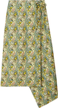 Tory Burch Gonna asimmetrica con stampa - Blu