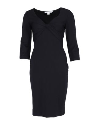Diane Von F&uuml;rstenberg Diane Von Furstenberg Twist Front Detail Razel Dress in Black Viscose
