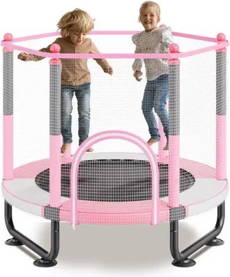 OEM Trampol&iacute;n Para Ni&ntilde;os Para Interiores Y Exteriores, Mini Trampol&iacute;n Recreativo Para Ni&ntilde;os Peque&ntilde;os Con Red De Seguridad Y Aro De Baloncesto, Para Ni&ntilde;os 