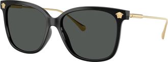 Versace Ve 4507U Zonnebril - unisex - Zonnebrillen - Zwart - 57 MM - Nylon - Accessoires