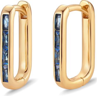 Brook & York Billie Birthstone Cubic Zirconia Hoop Earrings in Gold/sept at Nordstrom