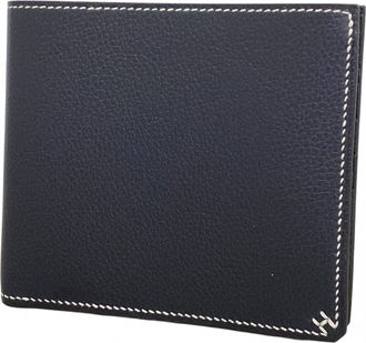 Herm&egrave;s Navy Wallet (Bi-Fold) (Pre-Owned)