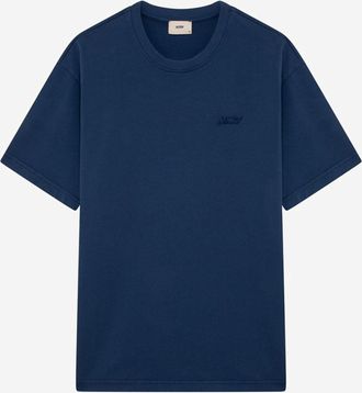 Autry Mens Cotton T-Shirt Navy T-Shirts And Polos