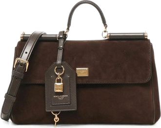 Dolce & Gabbana Medium My Sicily Handbag In Split Calfskin