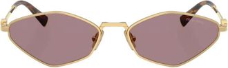Miu Miu MU 56Zs Zonnebril - Dames - Zonnebrillen - Geel - 56 MM - Accessoires