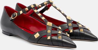 Valentino Garavani Studdy leather Mary Jane flats