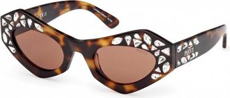 Pucci Zonnebril met kattensnip - unisex - Zonnebrillen - Bruin - 50 MM - Accessoires