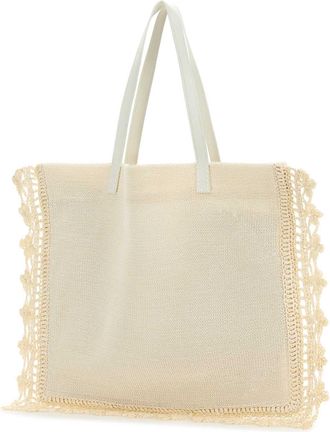 J.W.Anderson Womens Crochet Tote White Fabric